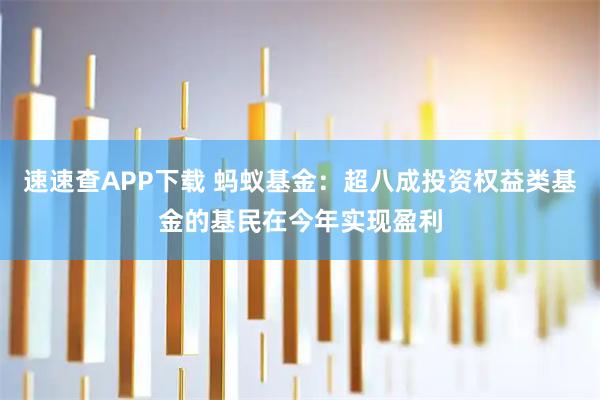 速速查APP下载 蚂蚁基金：超八成投资权益类基金的基民在今年实现盈利
