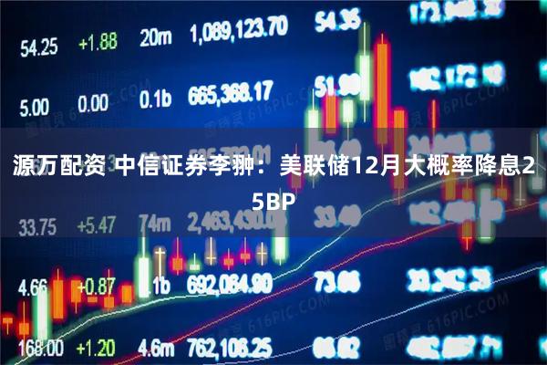 源万配资 中信证券李翀：美联储12月大概率降息25BP