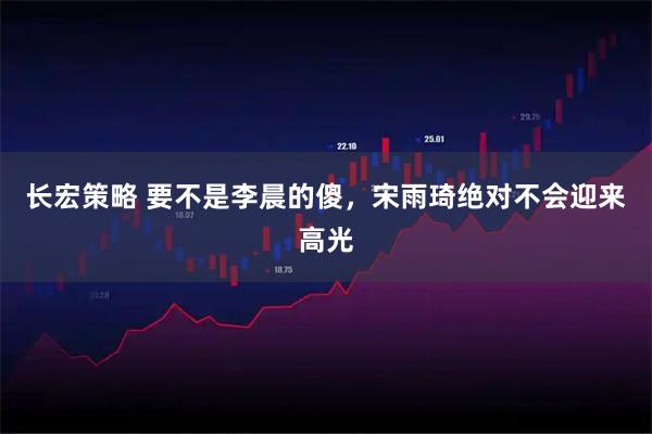 长宏策略 要不是李晨的傻，宋雨琦绝对不会迎来高光