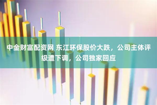 中金财富配资网 东江环保股价大跌，公司主体评级遭下调，公司独家回应